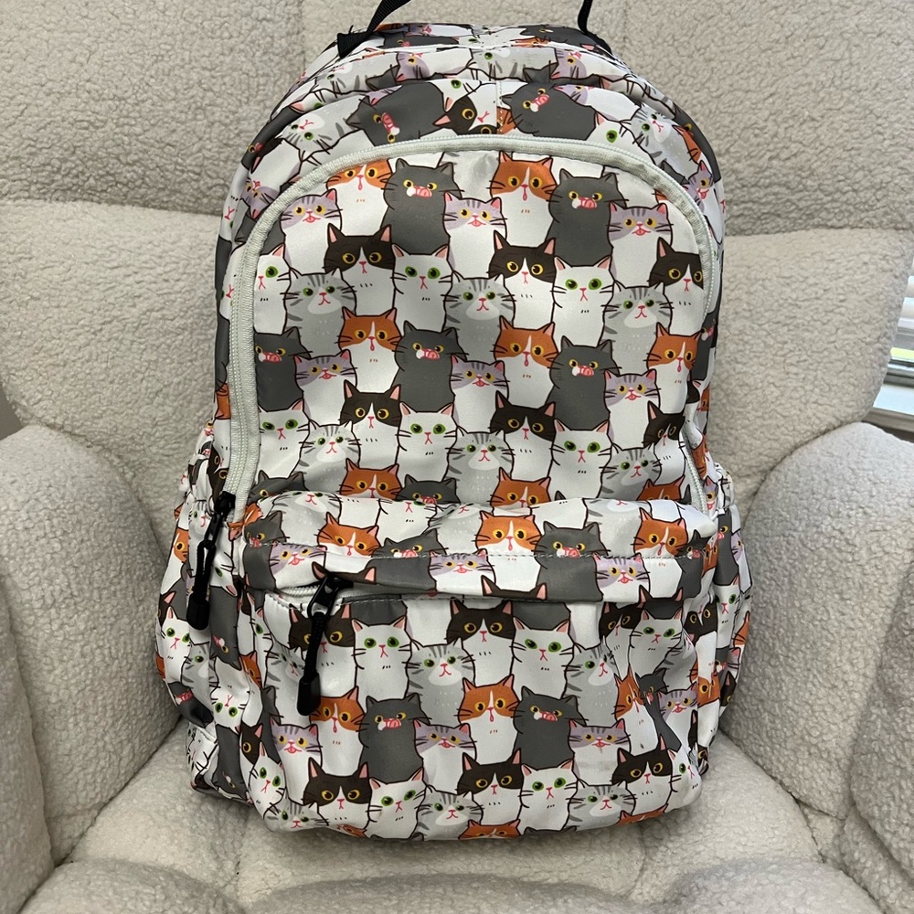 Cat Print Backpack for Pet Lovers